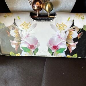 Ted Baker Floral Clutch - White and Black